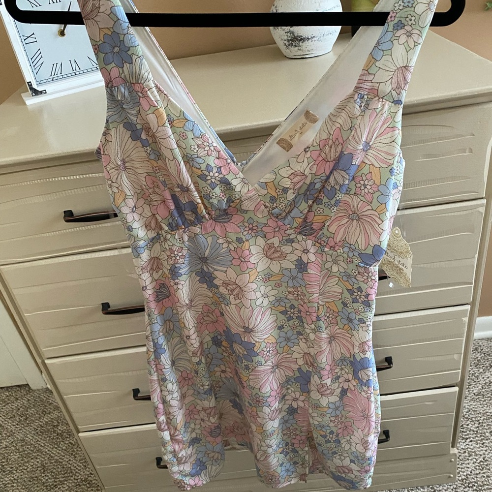 Altar'd State Pastel Floral Mini Dress